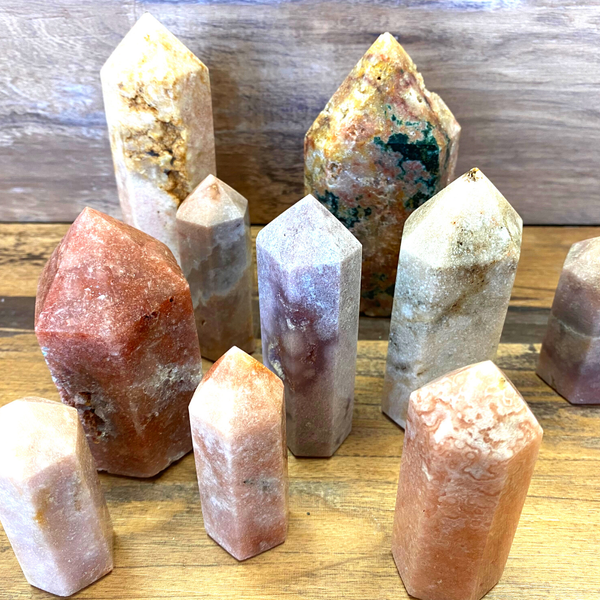 Wholesale Pink Amethyst Pillars 4-6"-Pillars-Angelic Healing Crystals Wholesale