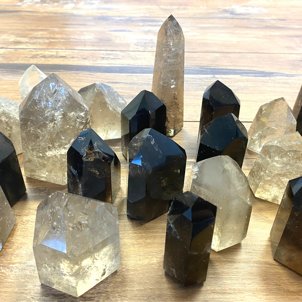 Wholesale Smoky Quartz Polished Pillars 2-4"-Pillars-Angelic Healing Crystals Wholesale