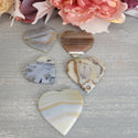 Agate Slice Thin Heart - Small (1-4")-Hearts-Angelic Healing Crystals Wholesale