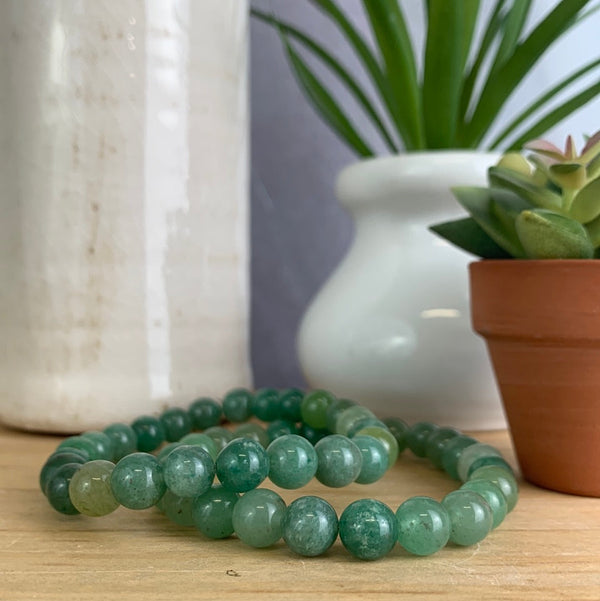 Aventurine 8mm Stretch Bracelet-Bracelets-Angelic Healing Crystals Wholesale