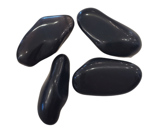 Black Obsidian Tumbled Stone 1-2"-Loose Stones-Angelic Healing Crystals Wholesale