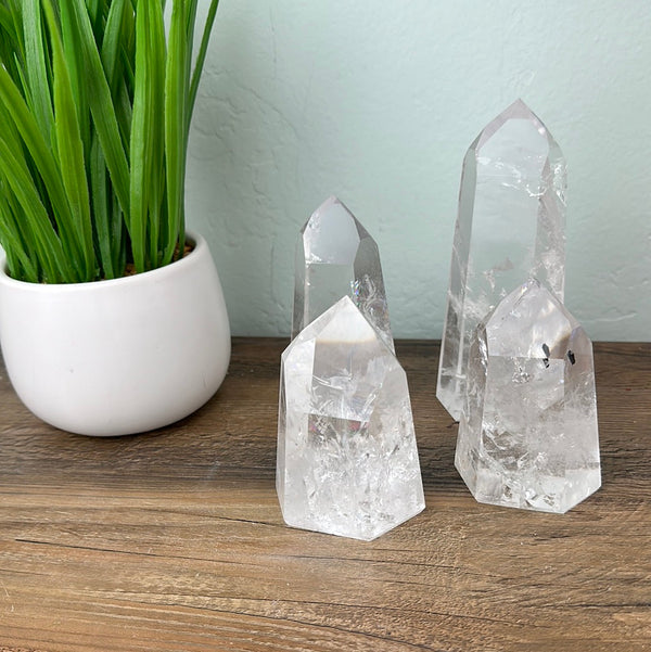 Crystal Quartz Pillar Grade AA 3-5"-Specimen-Angelic Healing Crystals Wholesale