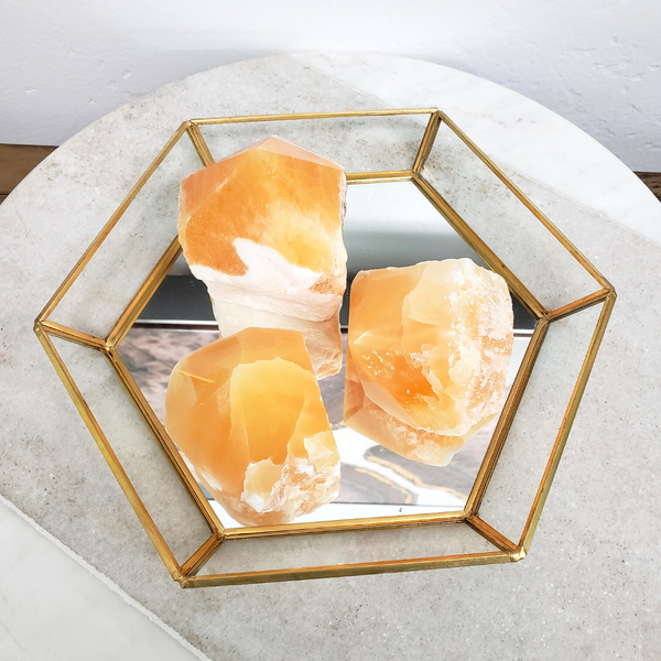 Orange Calcite Polished Tip 2"-5"-Pillars-Angelic Healing Crystals Wholesale