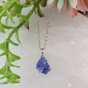 Tanzanite Rough Sterling Silver Pendant (prong set)-Pendants-Angelic Healing Crystals Wholesale